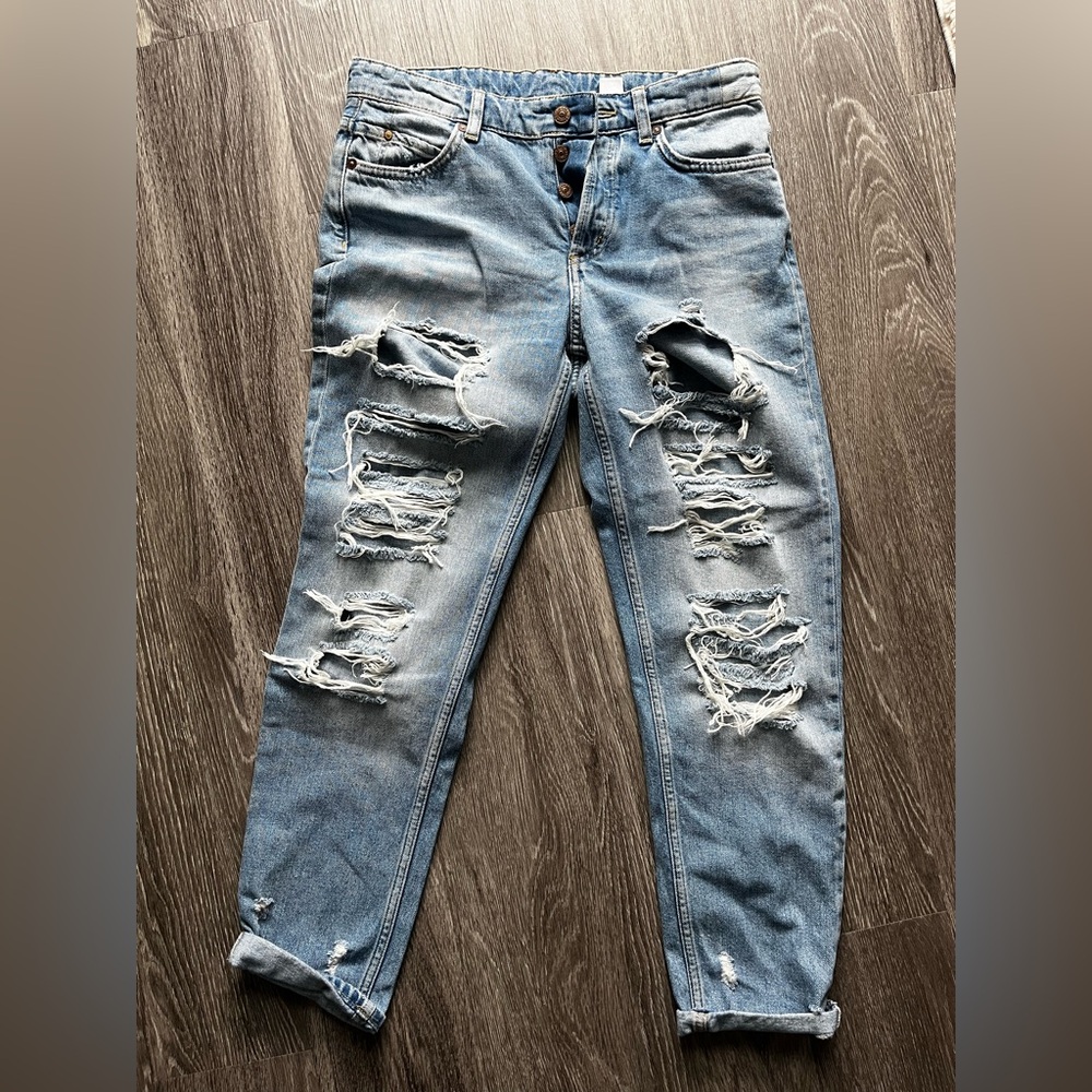 Distressed denim